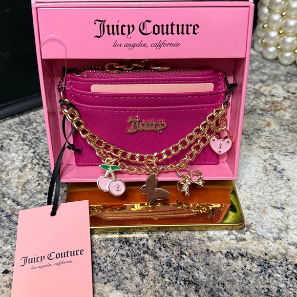 Juicy Couture Pink Key & Card Holder - Picture 4 of 4